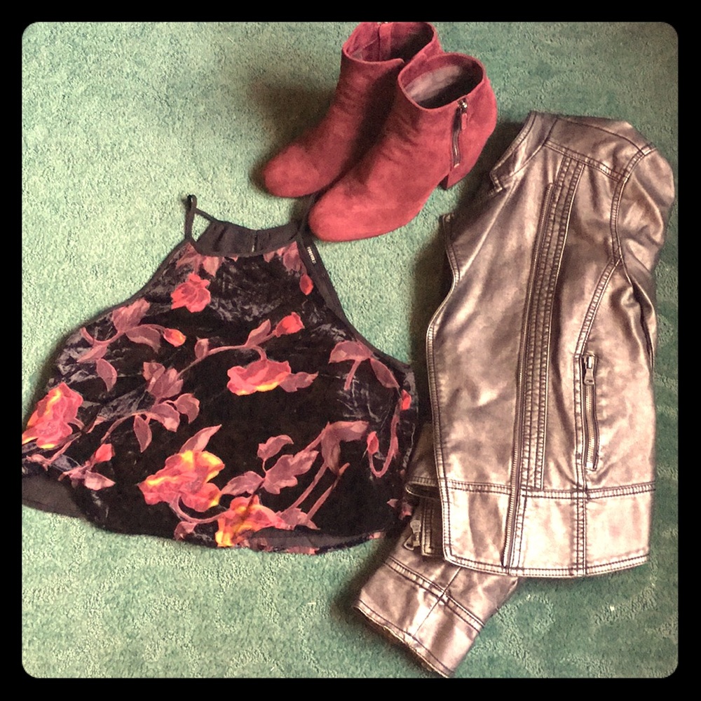 Forever 21 floral crop top